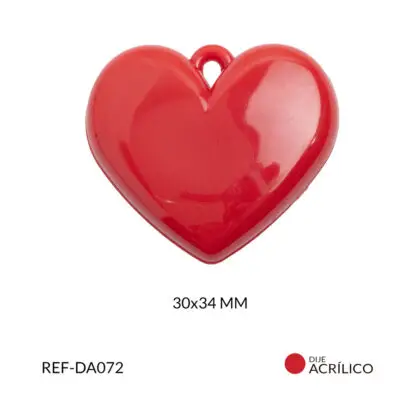 Dije corazón rojo